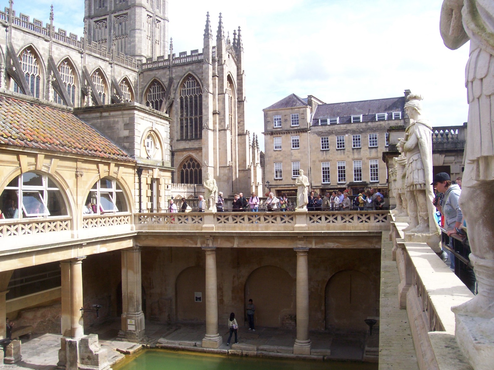 The Great Bath at the Roman Baths in Bath, England