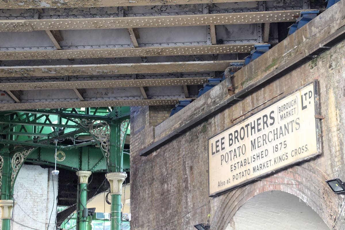 Borough Market railway arches on a three-day London route