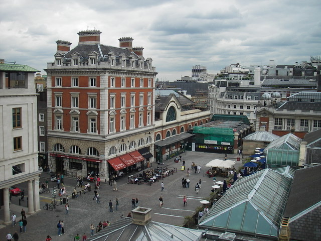 Covent Garden Piazza and London Transport Museum in central London